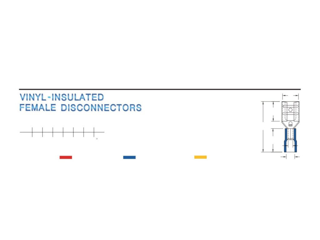 MR-FDV Series — Female Disconnectors (Vinyl-insulated, single crimp)