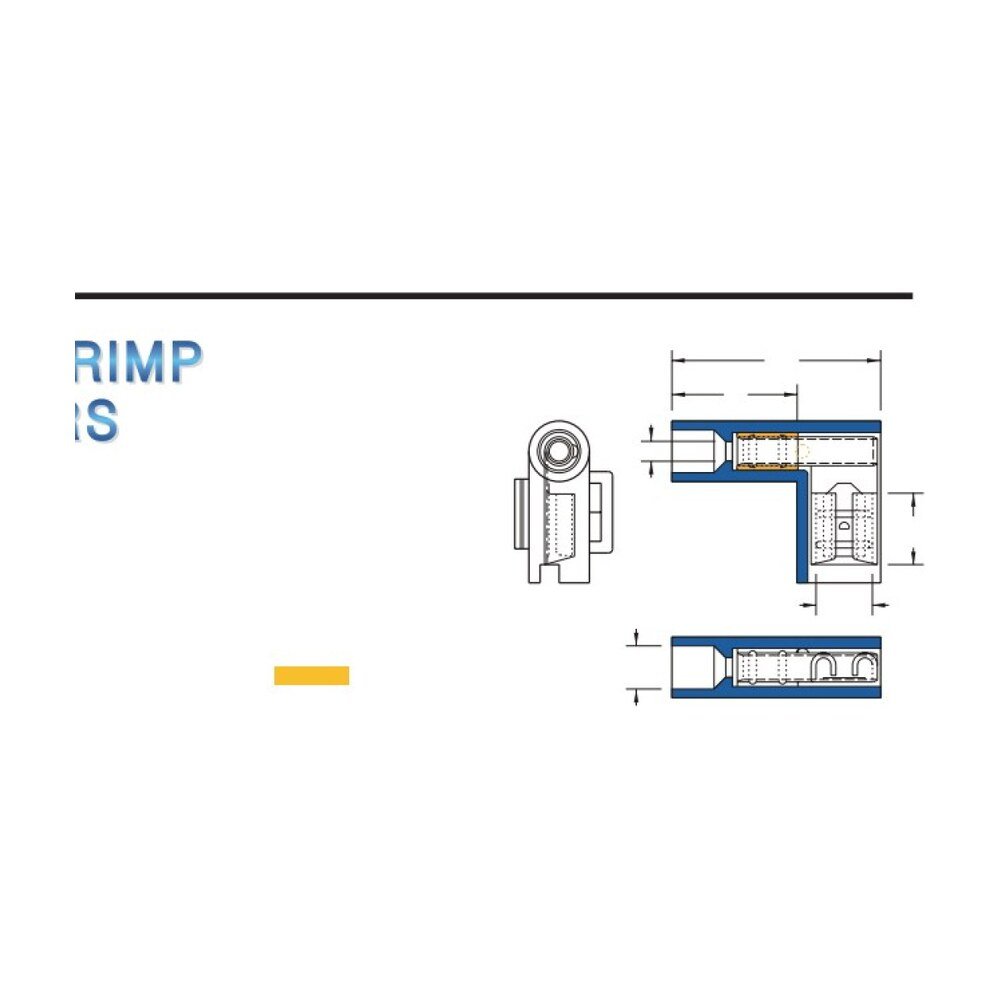 MR-FLDNYD Series — Flag Female Disconnectors (Nylon-insulated, double crimp with easy-entry copper sleeve)