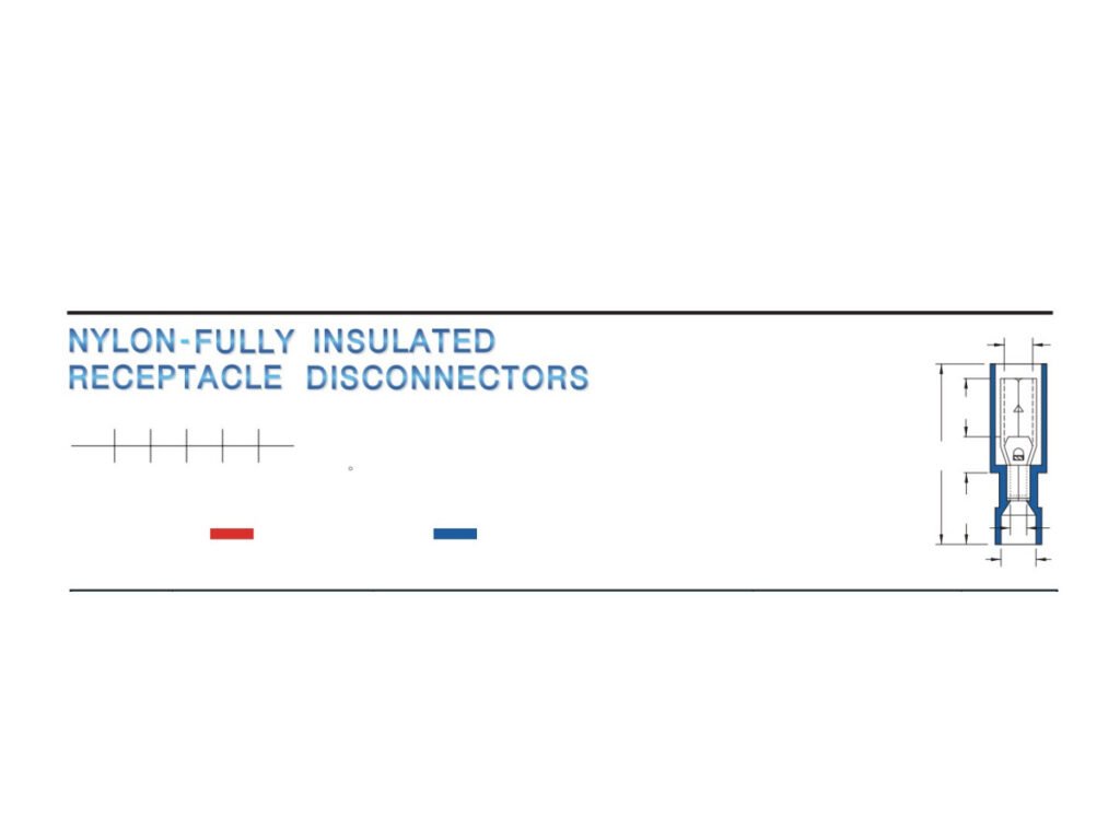 MR-FRFNY Series — Fully-Insulated Receptacle Disconnectors (Nylon-insulated, single crimp)