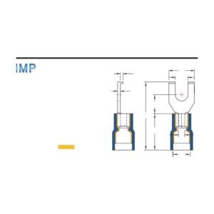 Flange Spade Terminals — dimensioned outline drawing