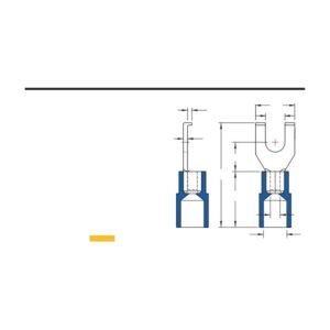 Flange Spade Terminals — dimensioned outline drawing