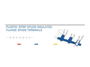 MR-FSNY Series — Flange Spade Terminals (Nylon-insulated, single crimp)