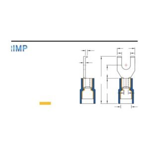 Flange Spade Terminals — dimensioned outline drawing