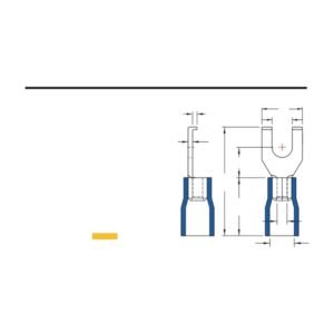 Flange Spade Terminals — dimensioned outline drawing