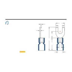 Flange Spade Terminals — dimensioned outline drawing