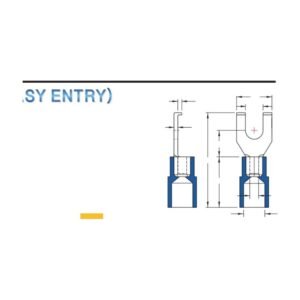 Flange Spade Terminals — dimensioned outline drawing