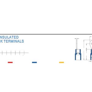 Hook Terminals — dimensioned outline drawing