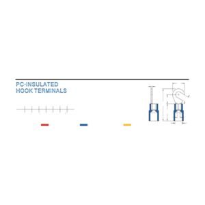 Hook Terminals — dimensioned outline drawing