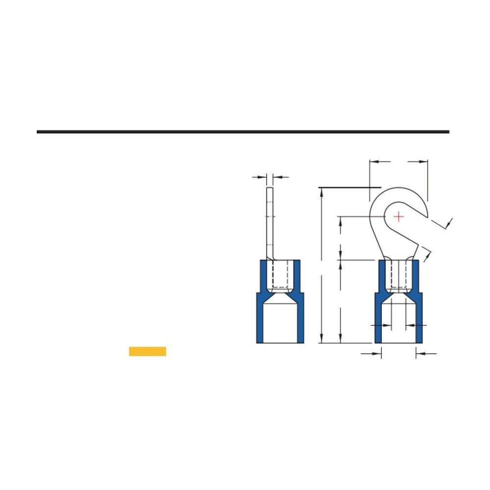 MR-HNY Series — Hook Terminals (Nylon-insulated, single crimp)