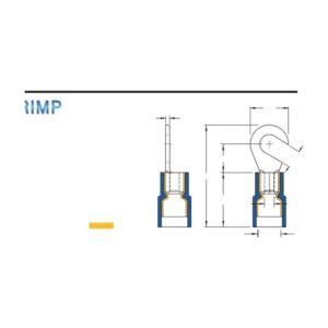 Hook Terminals — dimensioned outline drawing