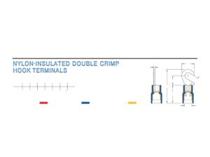 Hook Terminals — dimensioned outline drawing