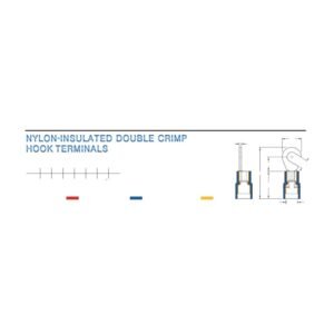 Hook Terminals — dimensioned outline drawing