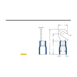 Hook Terminals — dimensioned outline drawing