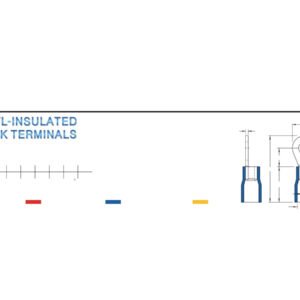 Hook Terminals — dimensioned outline drawing