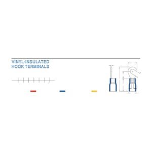 Hook Terminals — dimensioned outline drawing