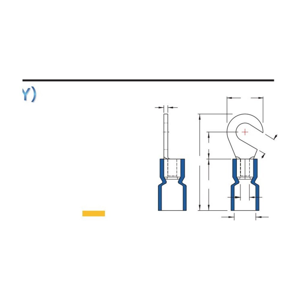 MR-HVE Series — Hook Terminals (Vinyl-insulated (easy entry), single crimp)