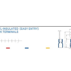 Hook Terminals — dimensioned outline drawing