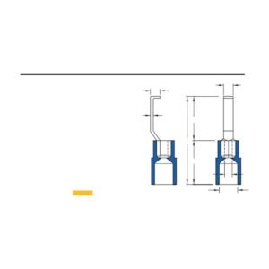Lipped Blade Terminals — dimensioned outline drawing