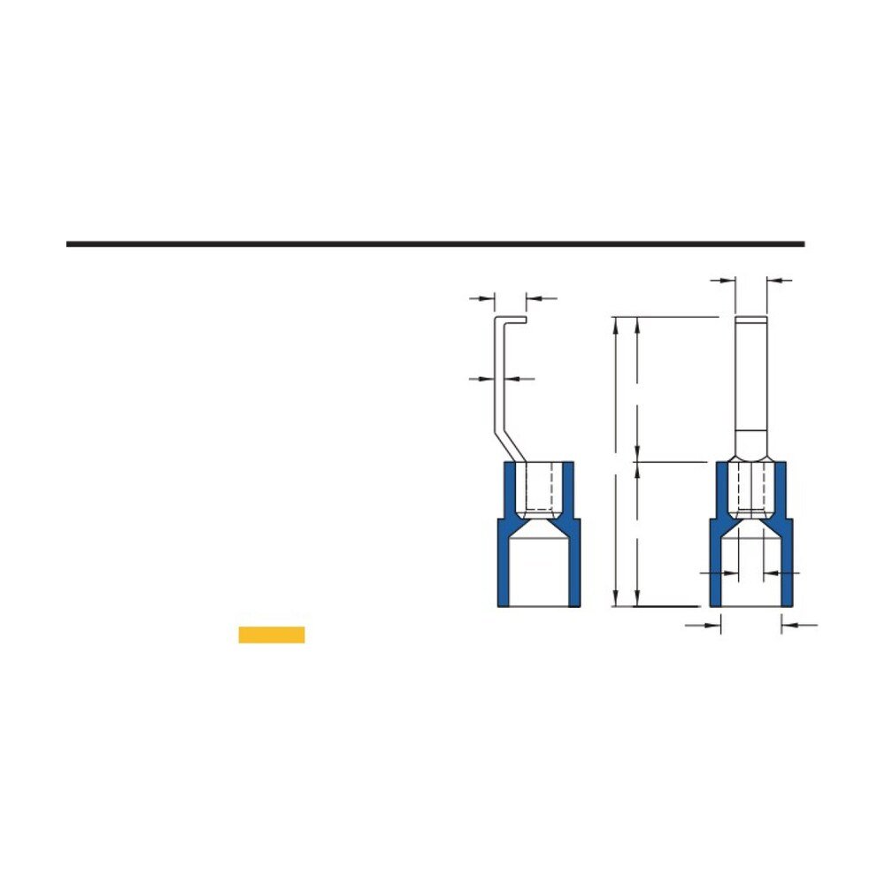 MR-LBNI Series — Lipped Blade Terminals (PC-insulated (moulded))