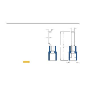 Lipped Blade Terminals — dimensioned outline drawing