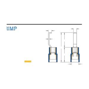 Lipped Blade Terminals — dimensioned outline drawing