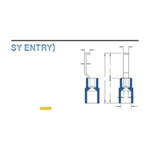 Lipped Blade Terminals — dimensioned outline drawing