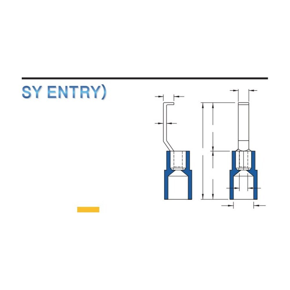 MR-LBVY Series — Lipped Blade Terminals (Vinyl-insulated (moulded easy entry))
