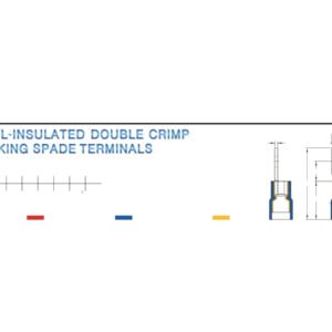 Locking Spade Terminals — dimensioned outline drawing