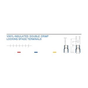 Locking Spade Terminals — dimensioned outline drawing