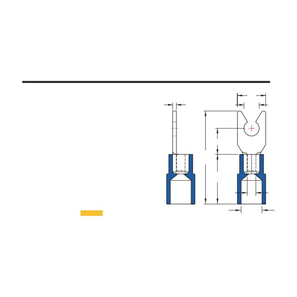 MR-LSNI Series — Locking Spade Terminals (PC-insulated (moulded))