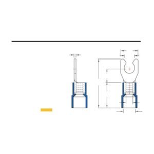 Locking Spade Terminals — dimensioned outline drawing