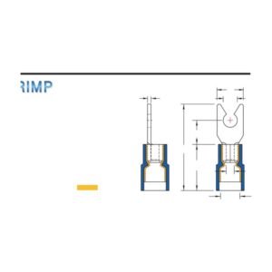 Locking Spade Terminals — dimensioned outline drawing