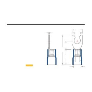 Locking Spade Terminals — dimensioned outline drawing