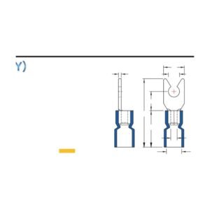 Locking Spade Terminals — dimensioned outline drawing