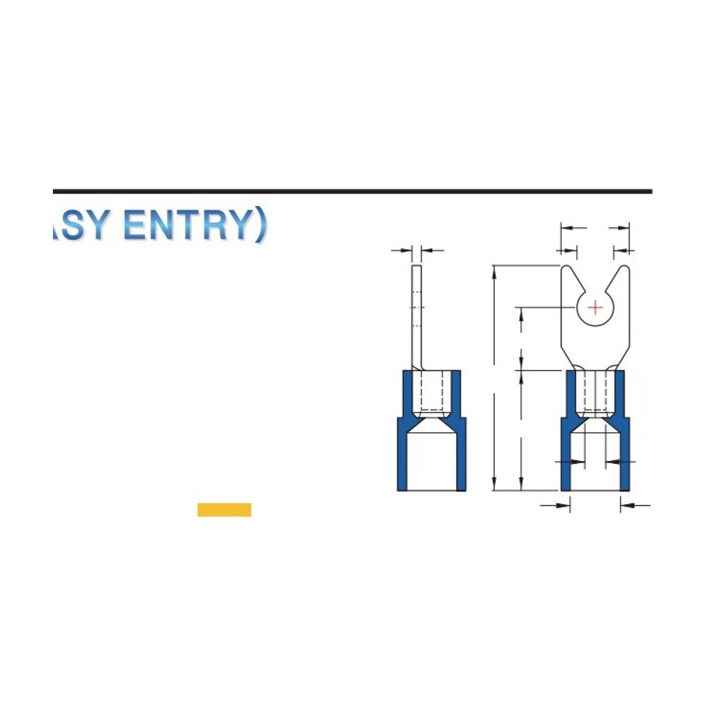 MR-LSVY Series — Locking Spade Terminals (Vinyl-insulated (moulded easy entry))