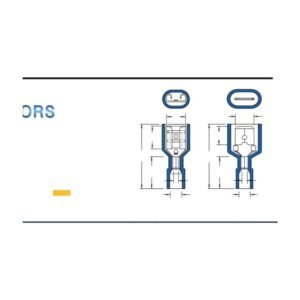 Fully-Insulated Male Disconnectors — dimensioned outline drawing