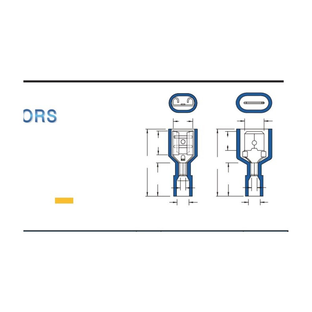 MR-MDFN Series — Fully-Insulated Male Disconnectors (Non-insulated, butted seam)