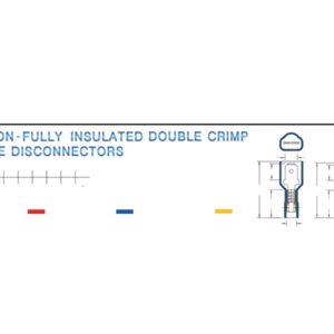Fully-Insulated Male Disconnectors — dimensioned outline drawing