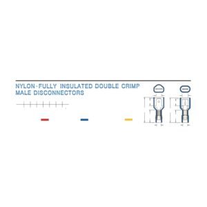 Fully-Insulated Male Disconnectors — dimensioned outline drawing