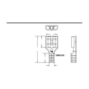 Male Disconnectors — dimensioned outline drawing