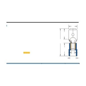 Male Disconnectors — dimensioned outline drawing