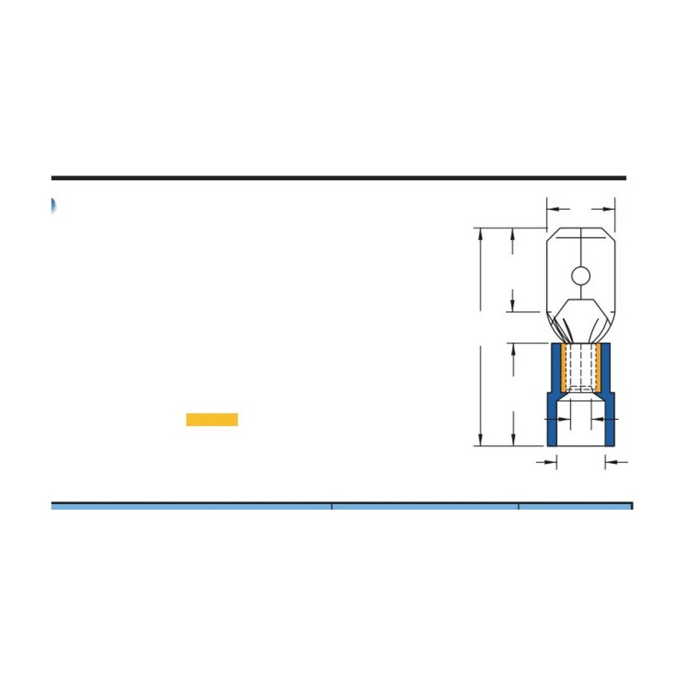 MR-MDNIDX Series — Male Disconnectors (PC-insulated, double crimp with short copper sleeve)