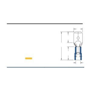 Male Disconnectors — dimensioned outline drawing