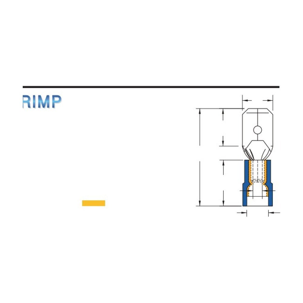 MR-MDNYD Series — Male Disconnectors (Nylon-insulated, double crimp with easy-entry copper sleeve)
