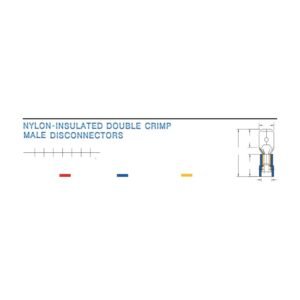 Male Disconnectors — dimensioned outline drawing