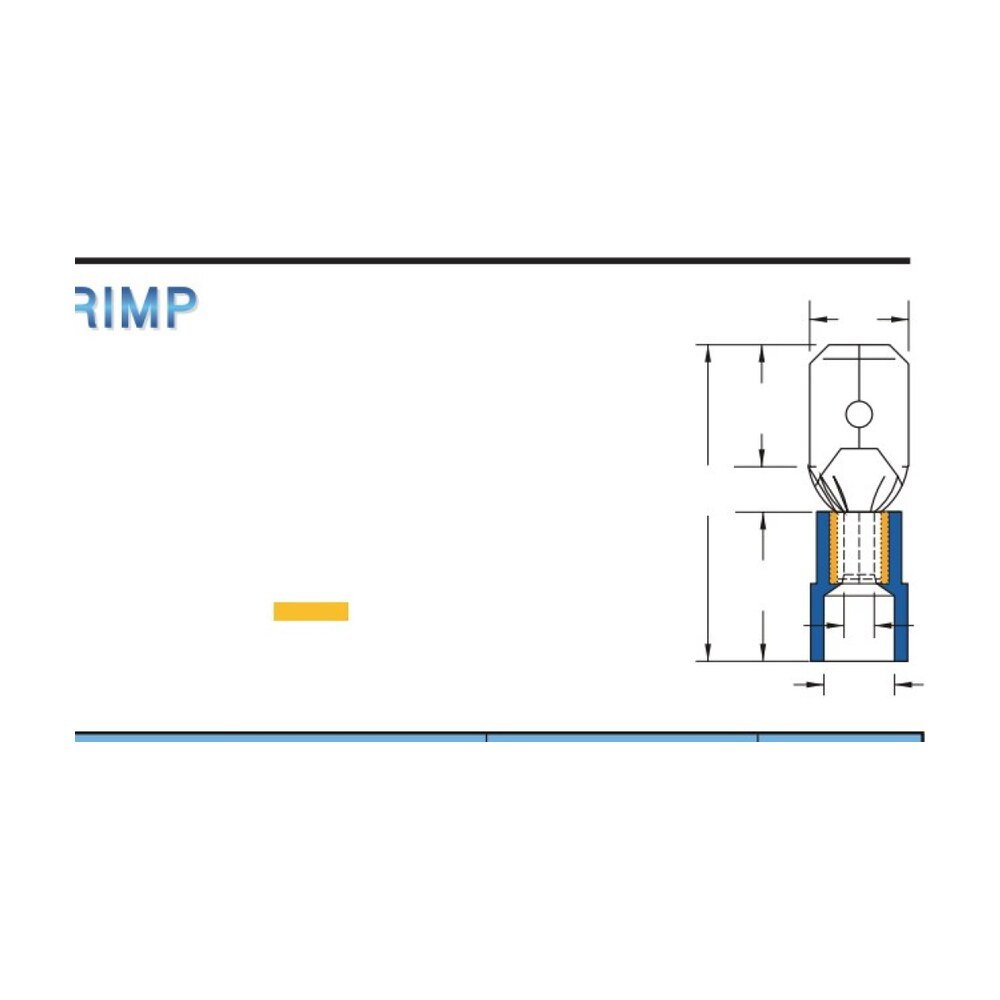 MR-MDNYDX Series — Male Disconnectors (Nylon-insulated, double crimp with short copper sleeve)