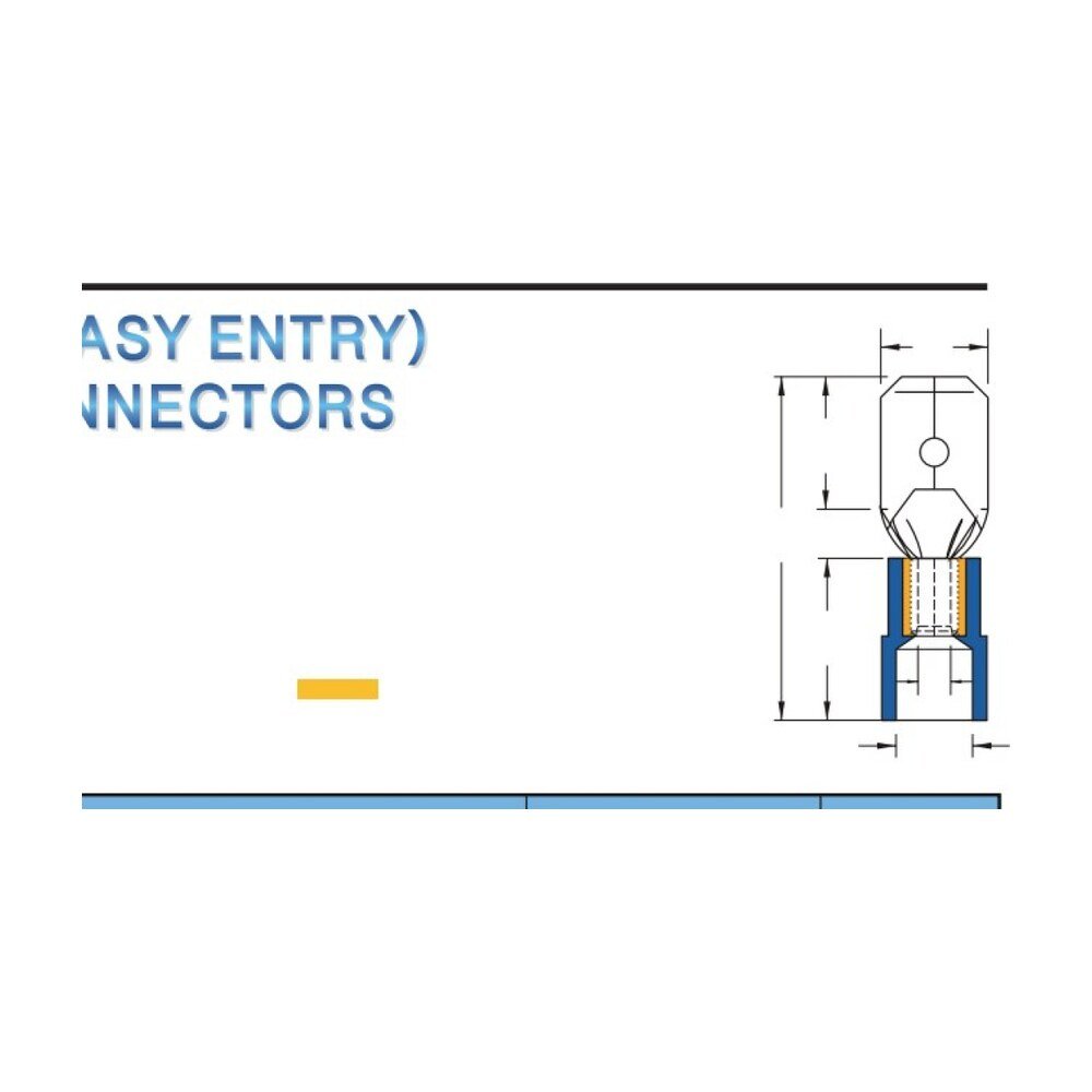 MR-MDVYDX Series — Male Disconnectors (Vinyl-insulated (moulded), double crimp with short copper sleeve)