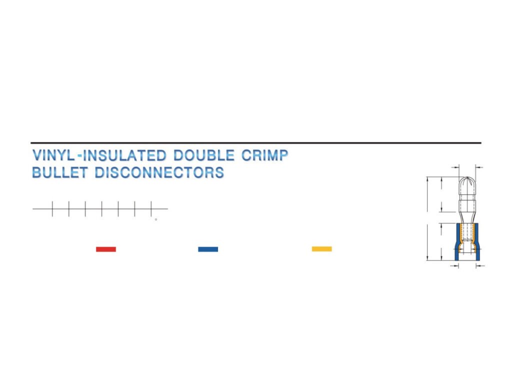 MR-MPD Series — Bullet Disconnectors (Vinyl-insulated, double crimp with easy-entry copper sleeve)
