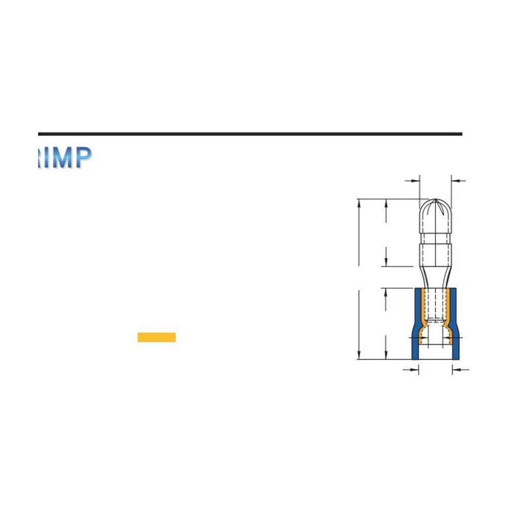 MR-MPDL Series — Bullet Disconnectors (Vinyl-insulated, double crimp with easy-entry copper sleeve, long tongue)