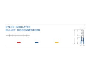 Bullet Disconnectors — dimensioned outline drawing